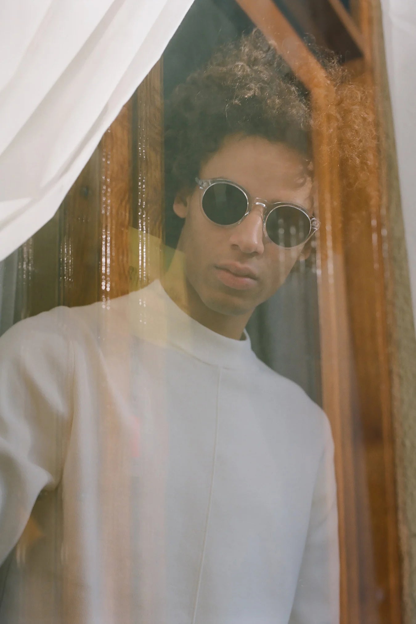 Barstow / Crystal Acetate & Grey Solid Lens - Shade Files