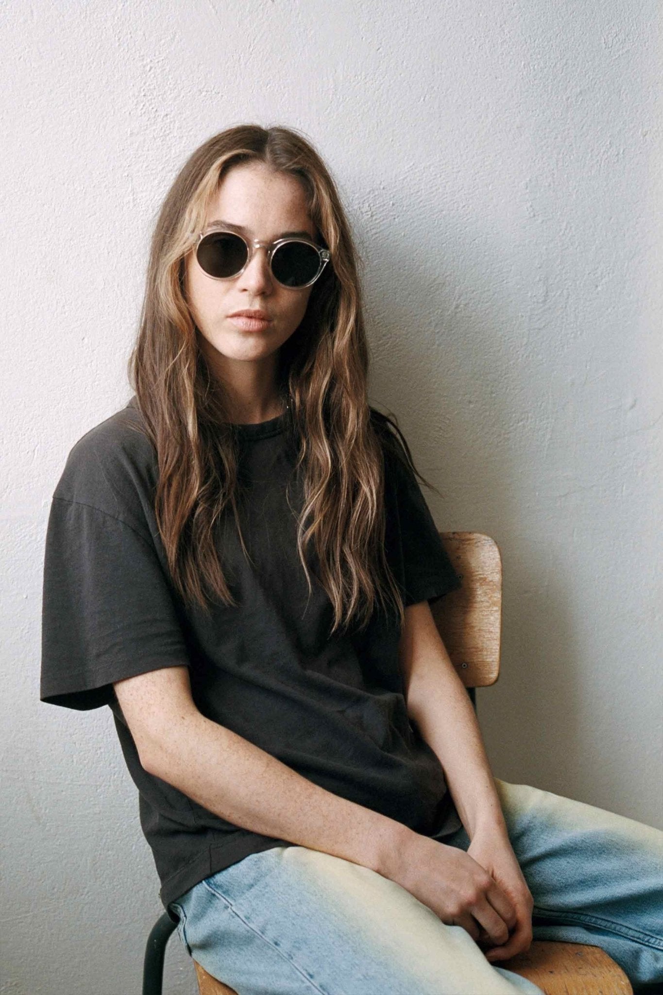 Barstow / Crystal Acetate & Grey Solid Lens - Shade Files