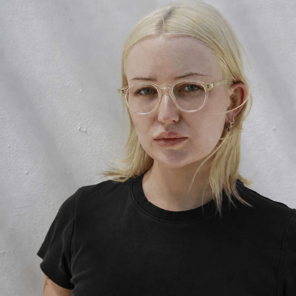 Ben Optical / Blonde Crystal Acetate & Clear Lens - Shade Files