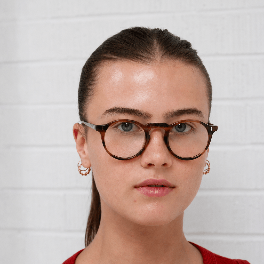 Ben Optical / Brown Tortoise Acetate & Clear Lens - Shade Files