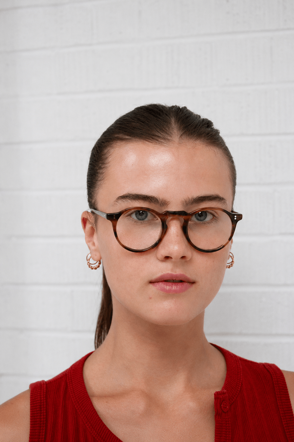 Ben Optical / Brown Tortoise Acetate & Clear Lens - Shade Files