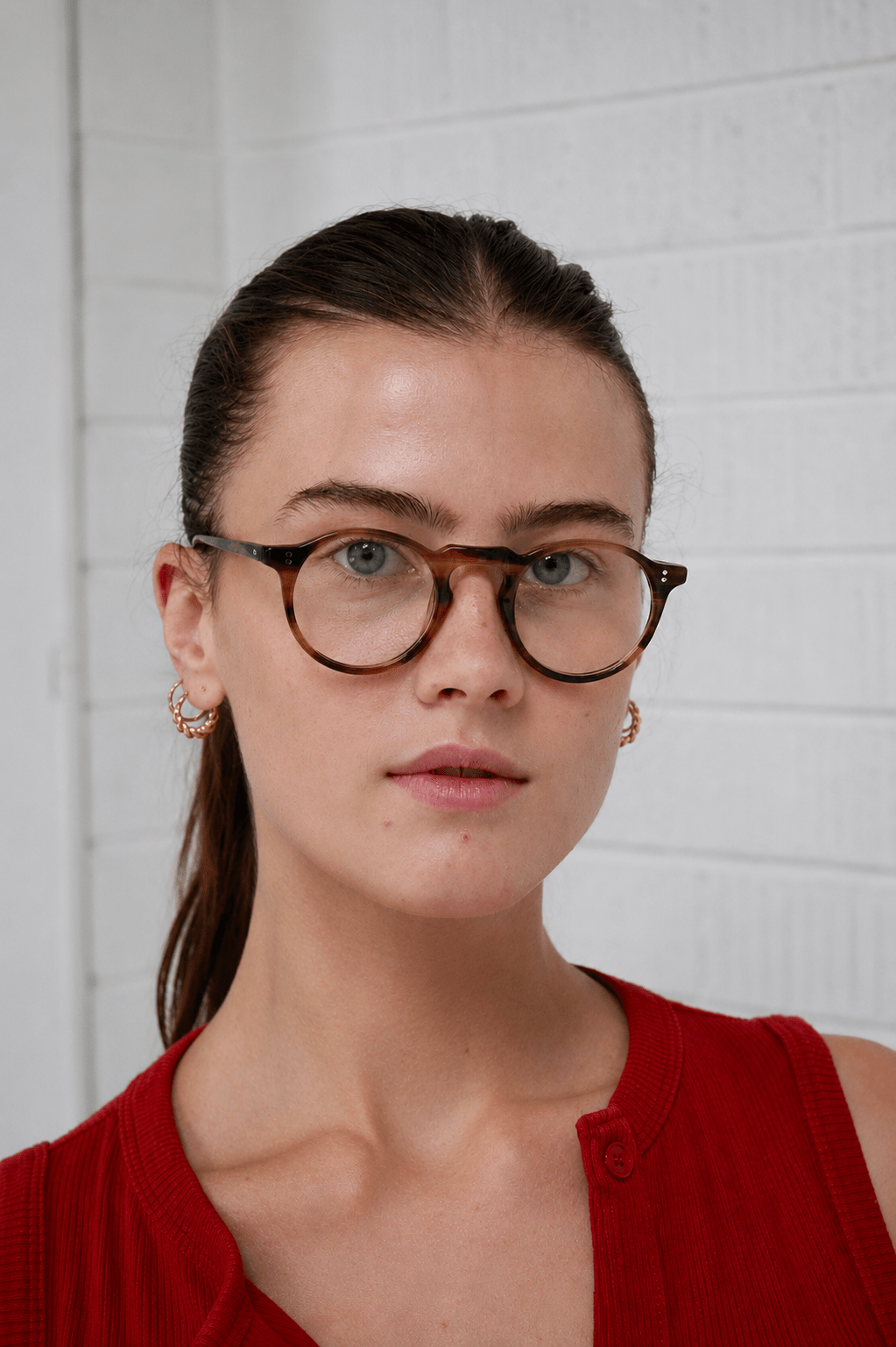 Ben Optical / Brown Tortoise Acetate & Clear Lens - Shade Files
