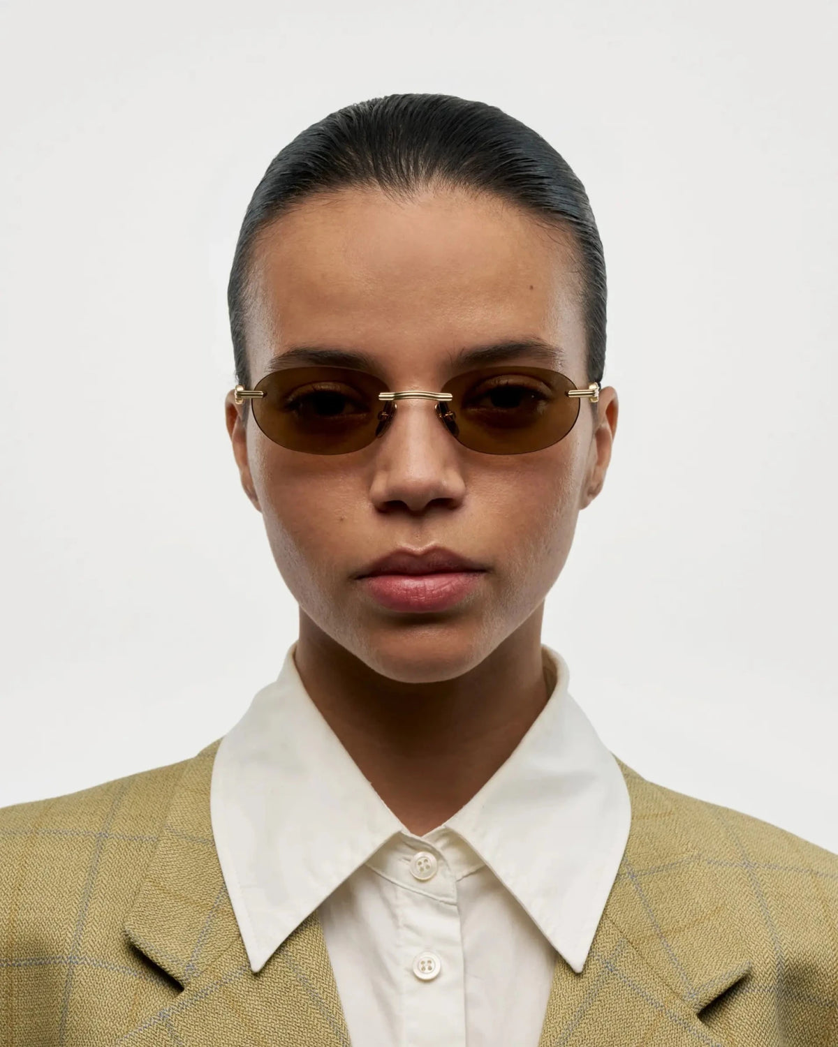 Cadenza Oval / Gold Titanium & Brown Lens - Shade Files