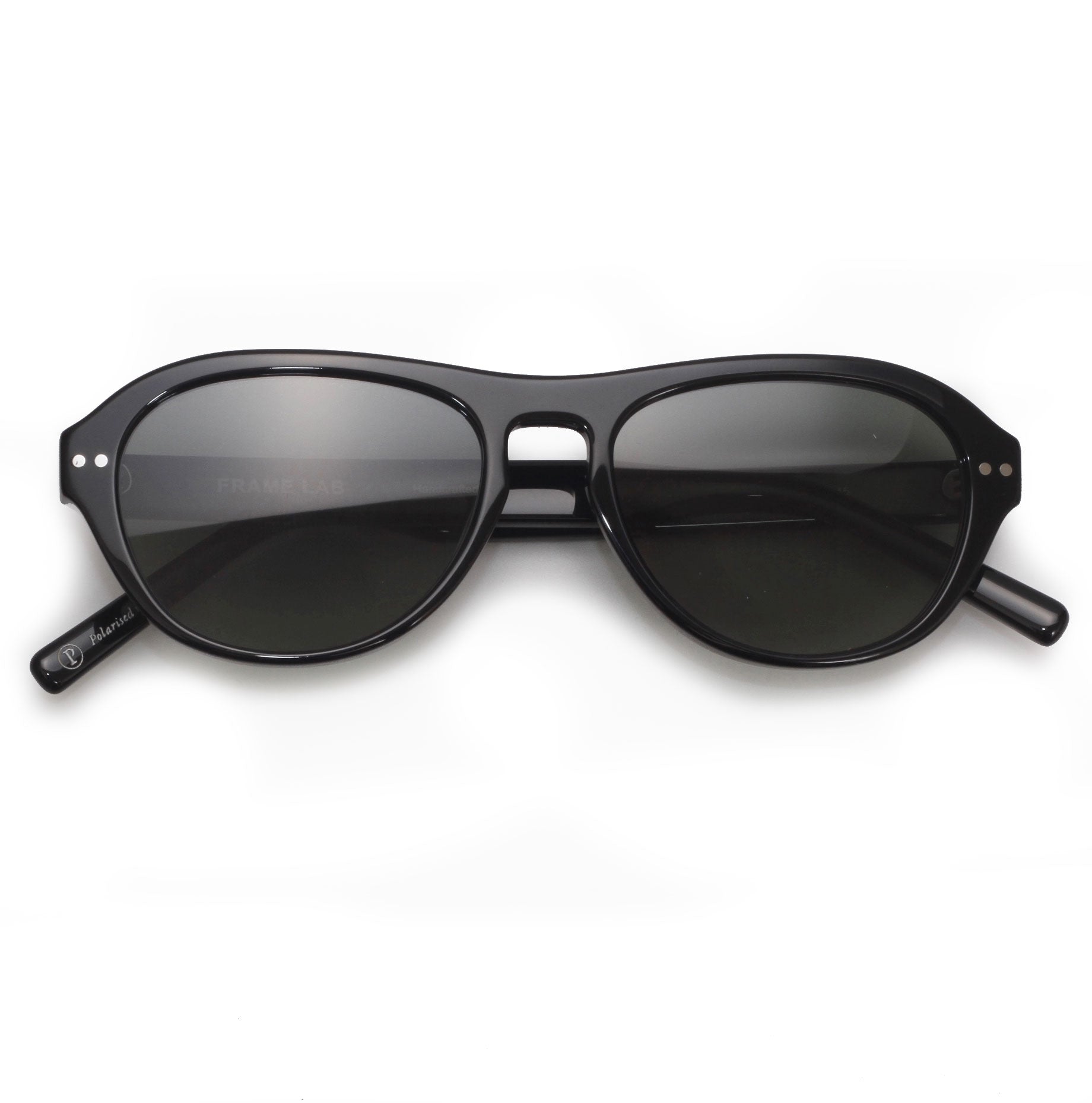 Carlos / Black Acetate & Polarised Green Lens - Shade Files