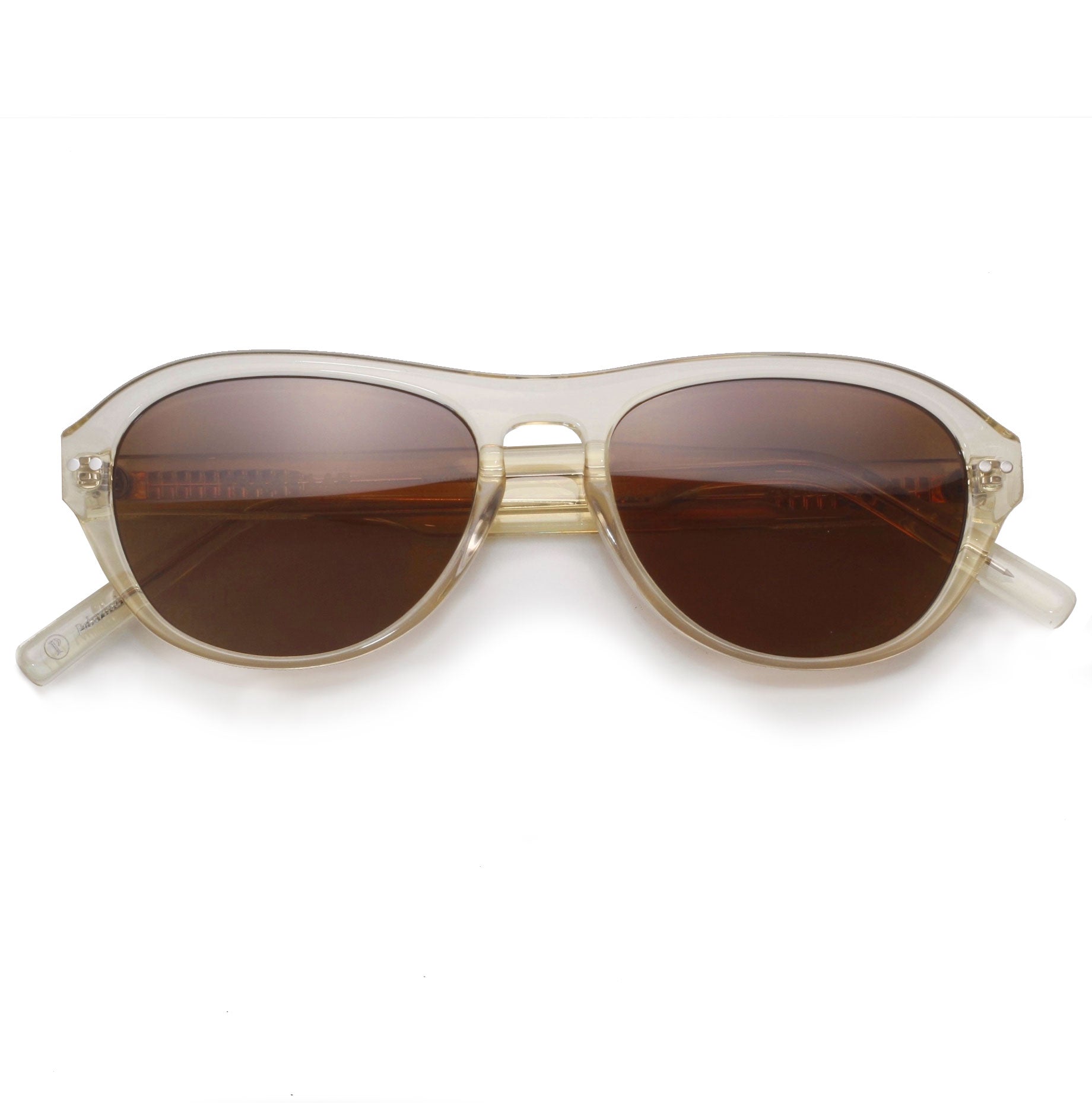 Carlos / Blonde Crystal Acetate & Polarised Brown Lens - Shade Files
