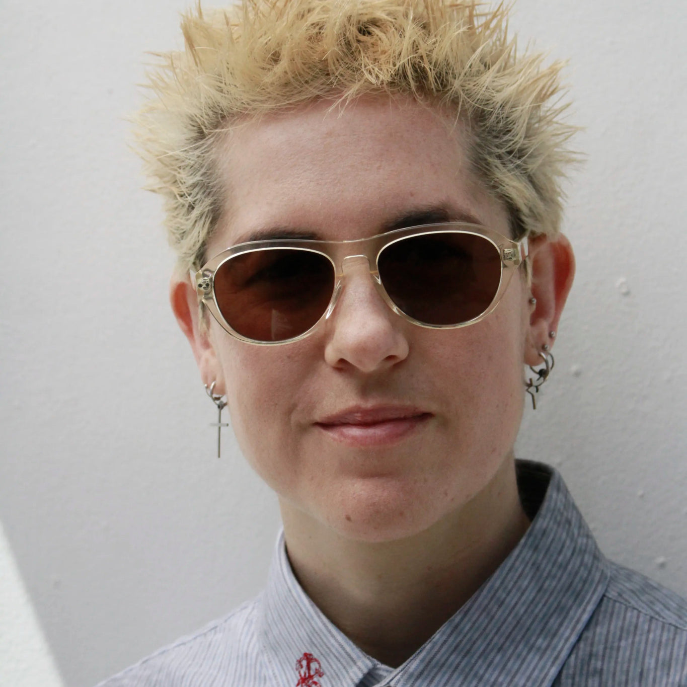 Carlos / Blonde Crystal Acetate & Polarised Brown Lens - Shade Files