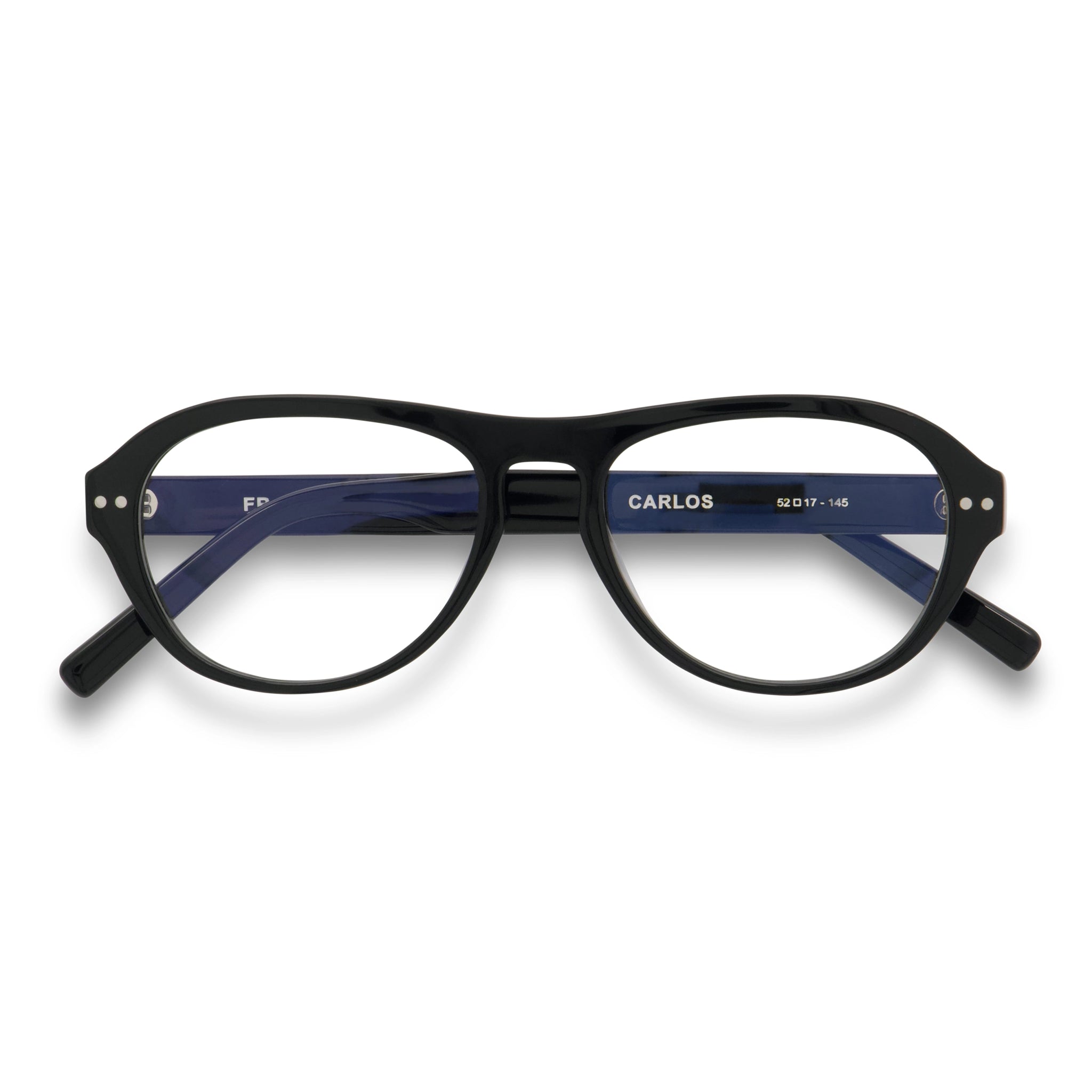 Carlos Optical / Black Acetate & Prescription Lens - Shade Files