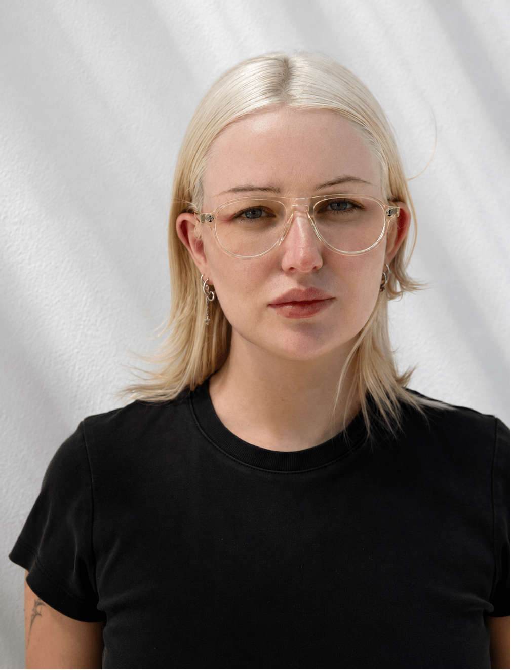 Carlos Optical / Blonde Crystal Acetate & Clear Lens - Shade Files