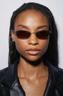 Coco 003 / Matte Silver Metal & Brown Lens - Shade Files