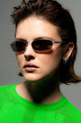 Coco 003 / Matte Silver Metal & Brown Lens - Shade Files
