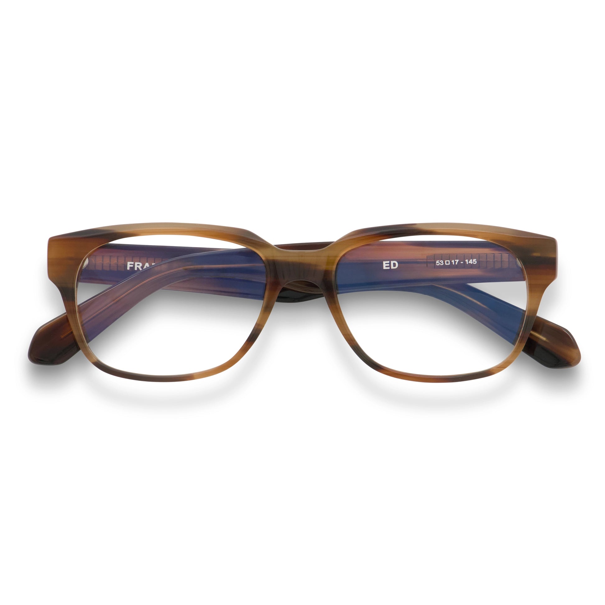 Ed Optical / Dual Brown Acetate & Prescription Lens - Shade Files