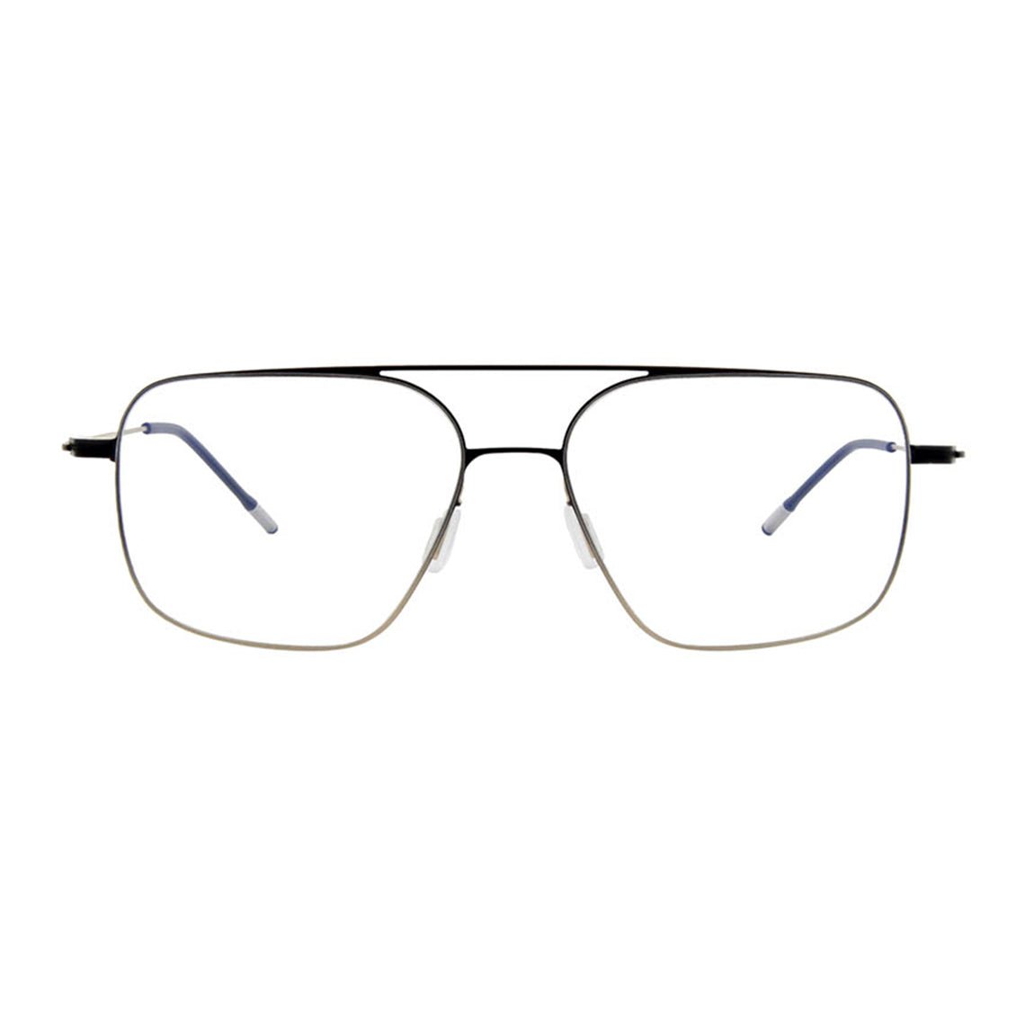 Eddie Optical / Black Gold Metal & Blue - Light Lens - Shade Files