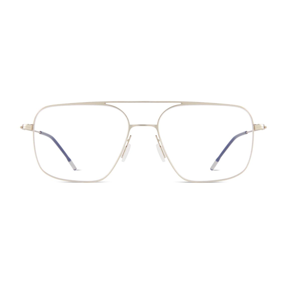 Eddie Optical / White Gold Metal & Blue - Light Lens - Shade Files