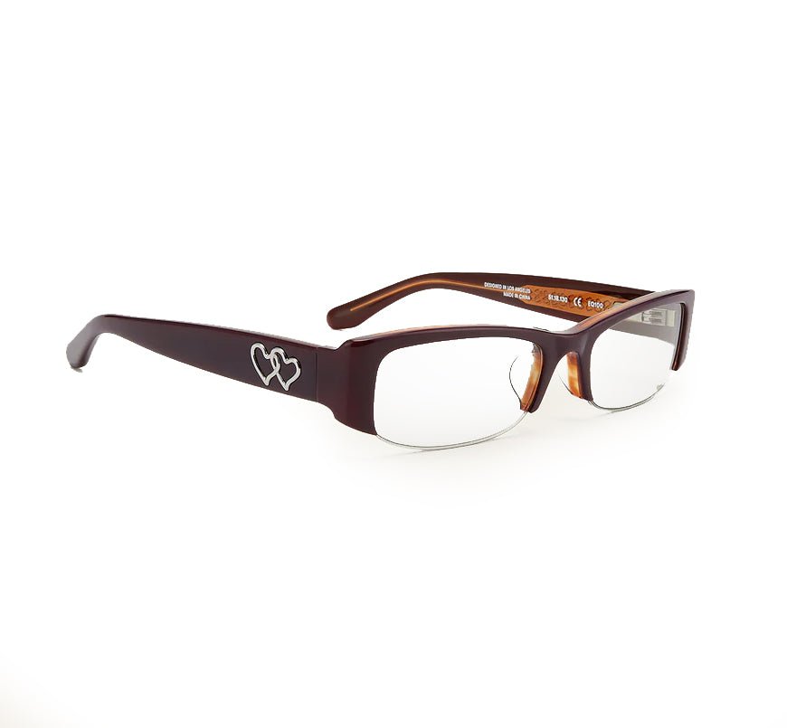 Bonnie Clyde | EQ100 Optical | Dark Pink & Grey Lens Glasses