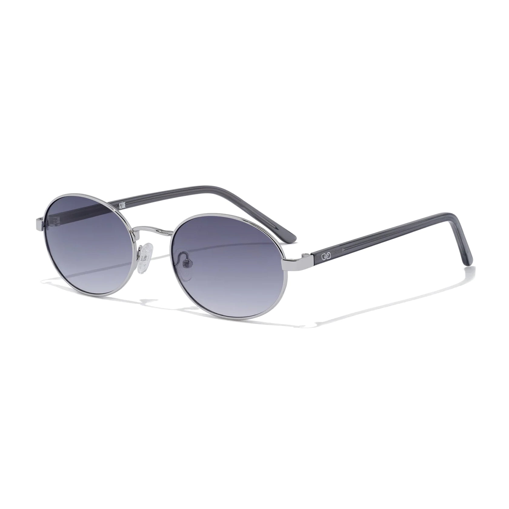 Finch / Polished Silver & Charcoal Lens - Shade Files