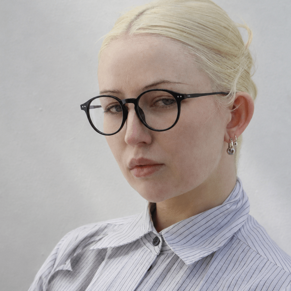 Frank Optical / Black Metal & Acetate & Clear Lens - Shade Files