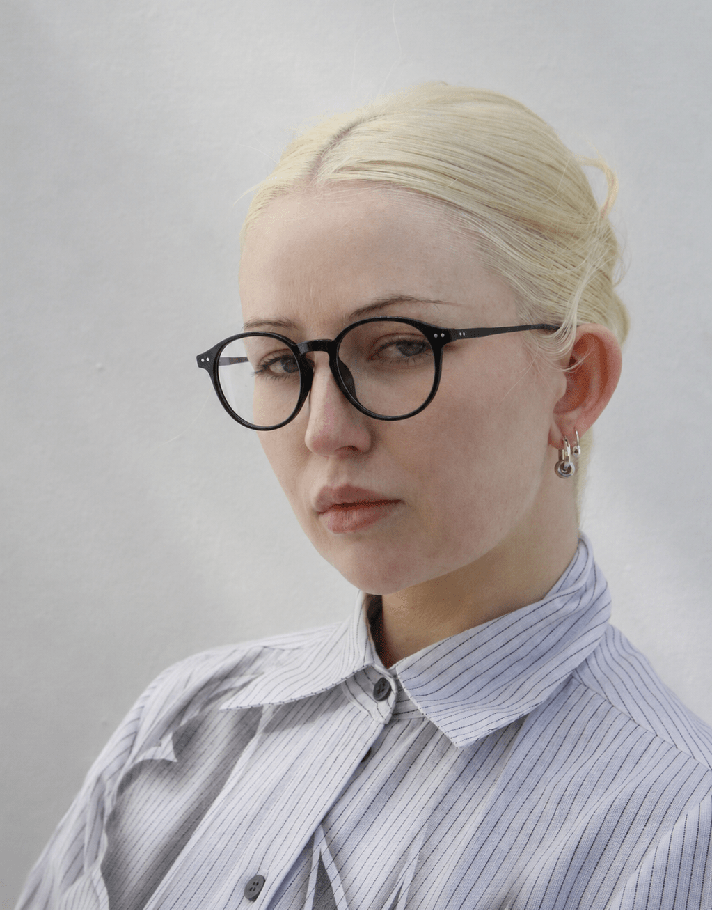 Frank Optical / Black Metal & Acetate & Clear Lens - Shade Files