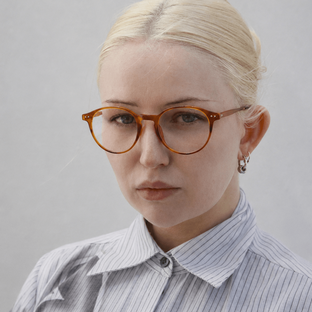 Frank Optical / Honey Tortoise Acetate & Clear Lens - Shade Files