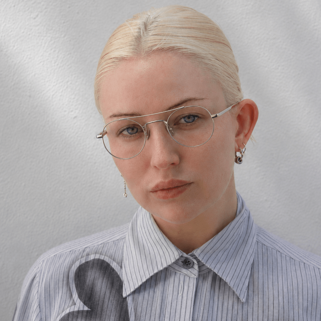 Gloria Optical / Silver Metal & Clear Lens - Shade Files