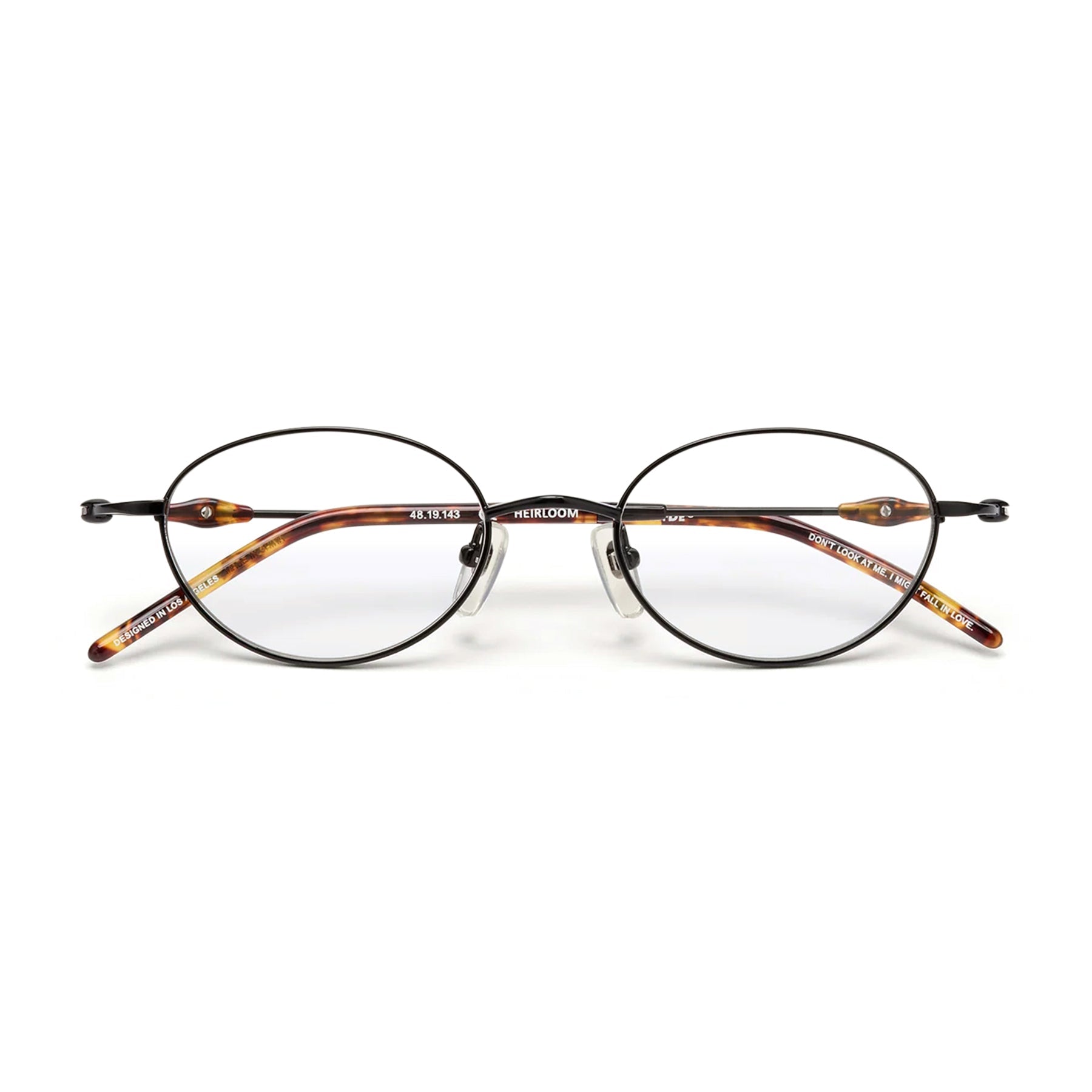 Heirloom Optical / Black Tortoise Titanium & Blue - Light Lens - Shade Files