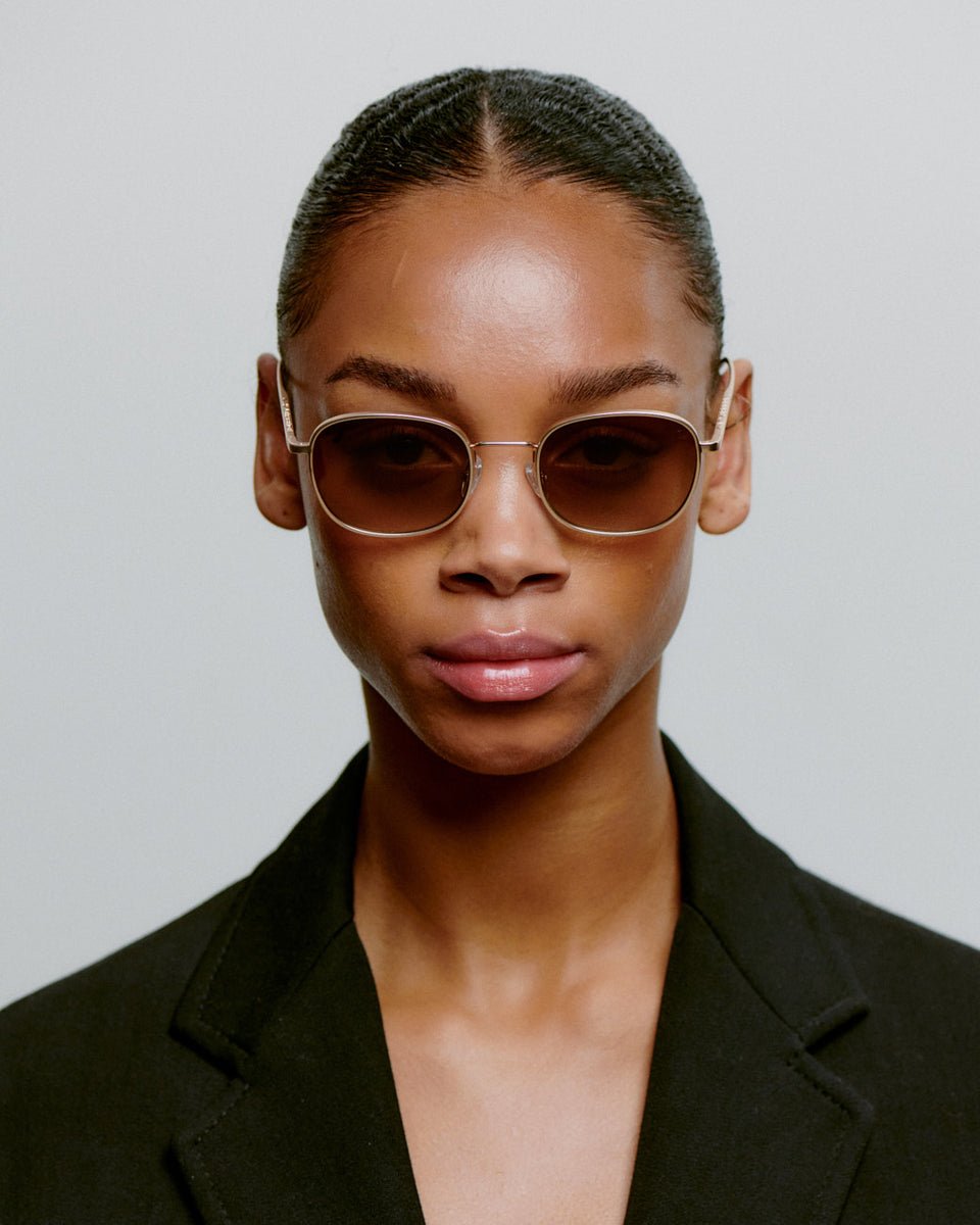 Hello / Matte Gold & Brown Gradient Lens - Shade Files