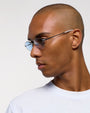 Hikari / Silver Titanium & Blue Solid Lens - Shade Files