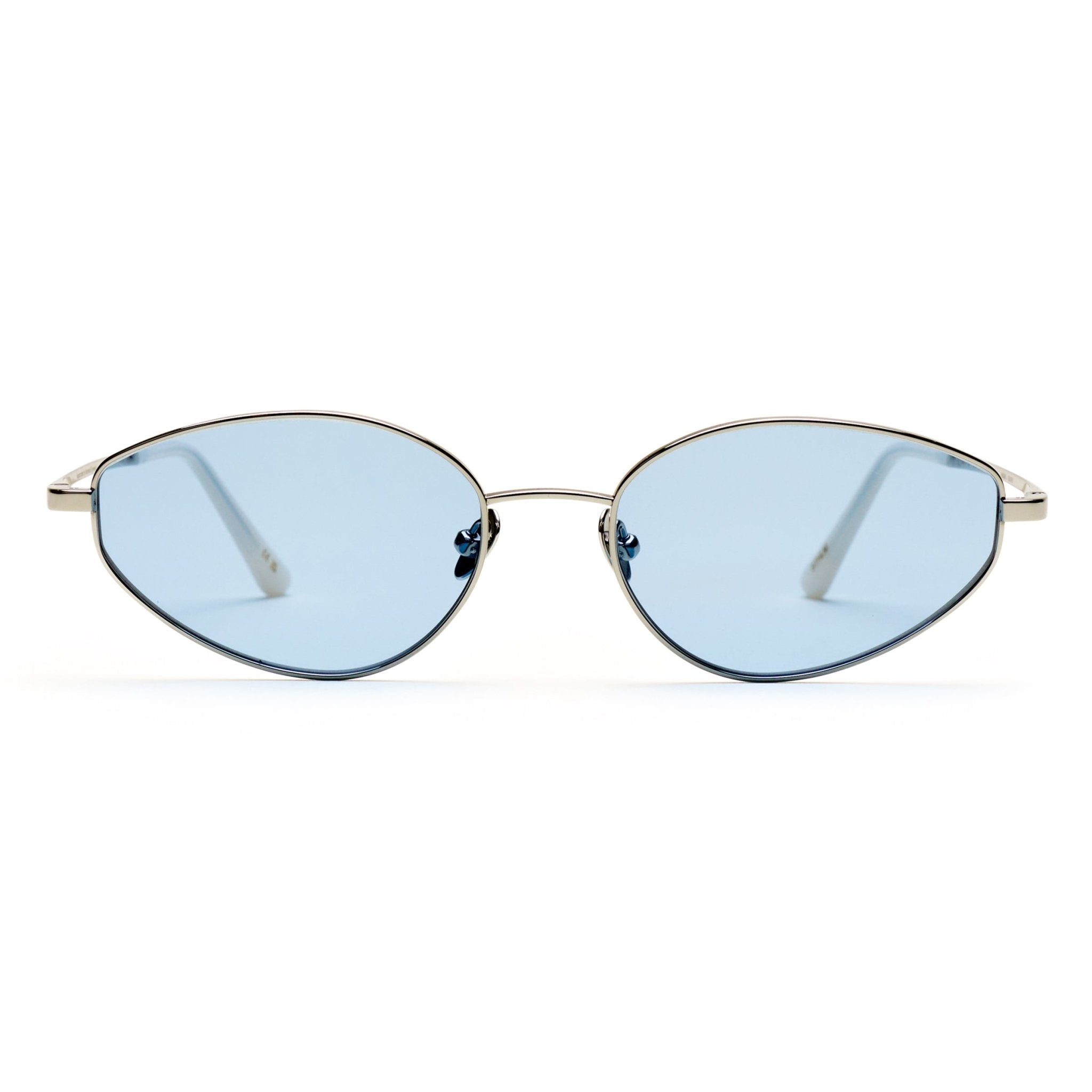 Hikari / Silver Titanium & Blue Solid Lens - Shade Files