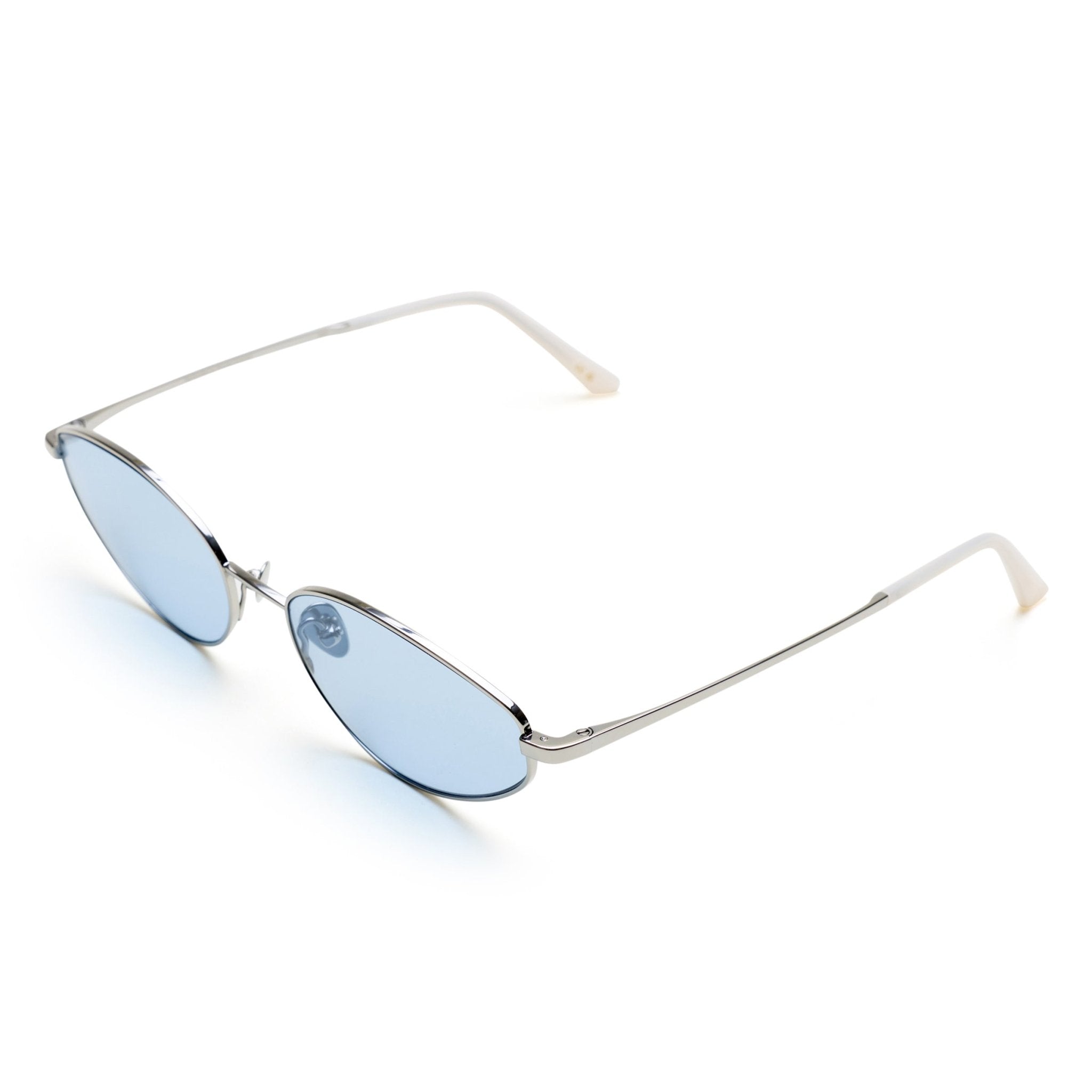 Hikari / Silver Titanium & Blue Solid Lens - Shade Files