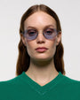 Hikari / Silver Titanium & Blue Solid Lens - Shade Files