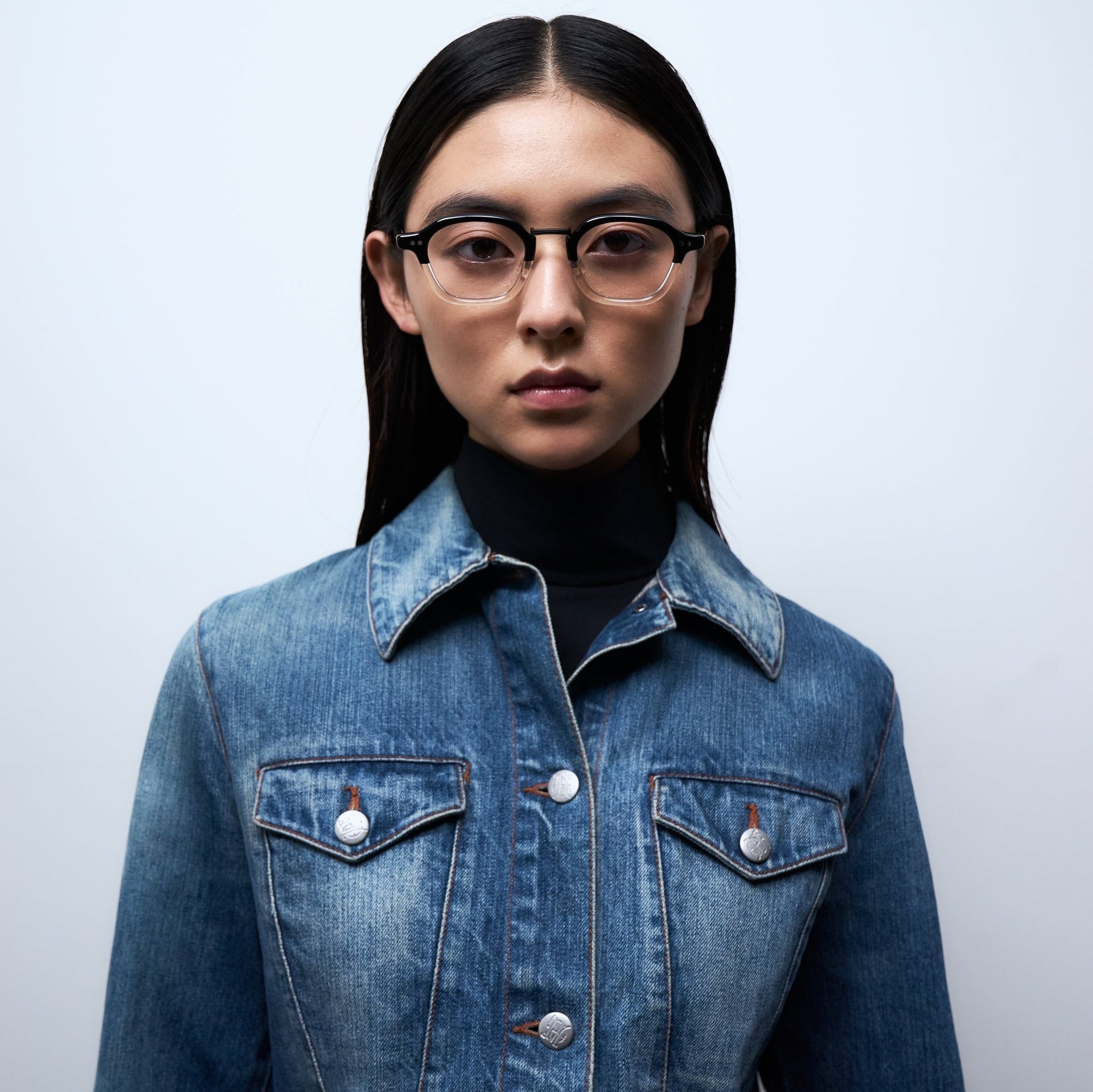 Iris Optical / Black Crystal Acetate & Blue - Light Lens - Shade Files