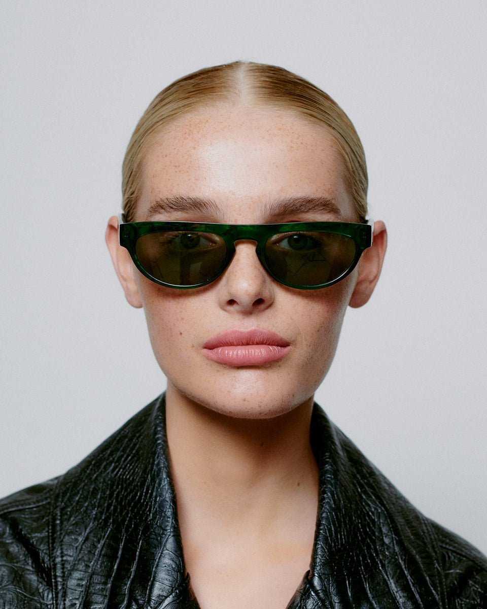 Jake / Green Marble Transparent & Graphite Green Lens - Shade Files