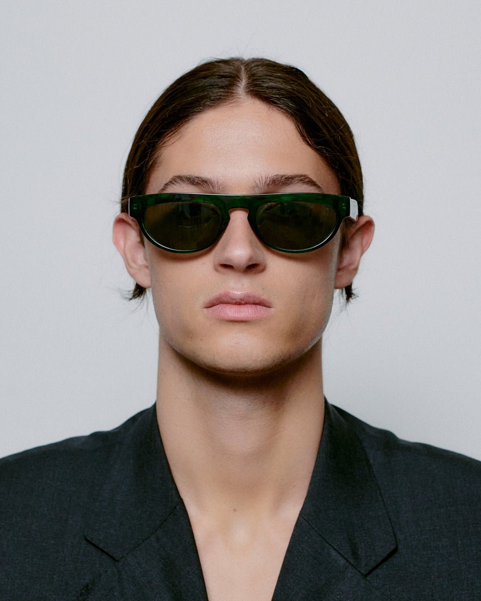 Jake / Green Marble Transparent & Graphite Green Lens - Shade Files