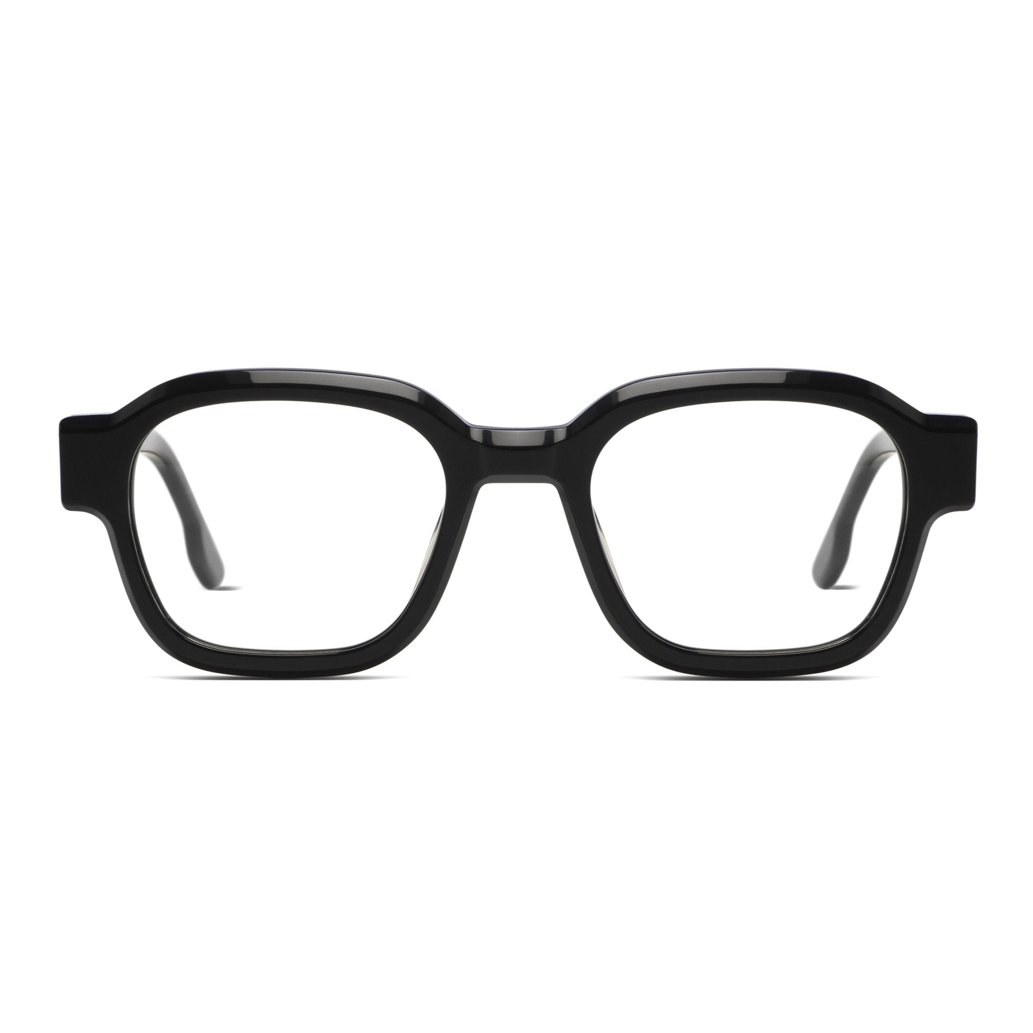 Jeff Optical / Black Acetate & Blue - Light Lens - Shade Files