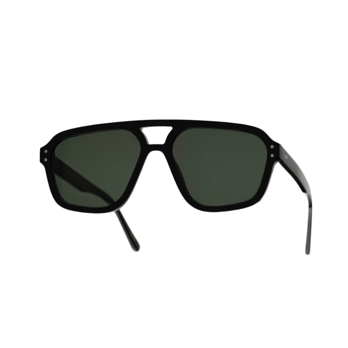 Jet / Black Acetate & Green Solid Lens - Shade Files