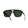 Jet / Black Acetate & Green Solid Lens - Shade Files