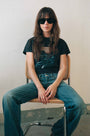 Jet / Black Acetate & Green Solid Lens - Shade Files