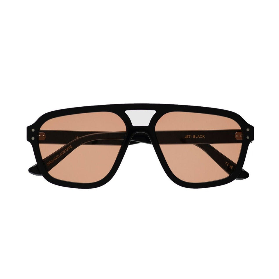 Jet / Black Acetate & Orange Lens