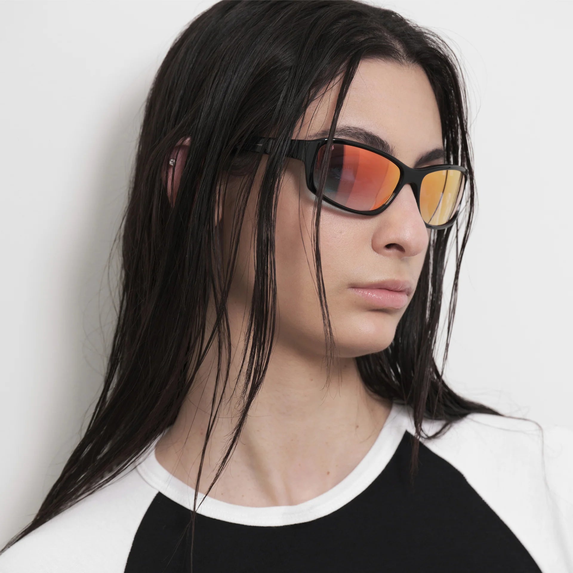 Jet / Black Acetate & Ruby Mirror Lens - Shade Files