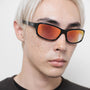 Jet / Black Acetate & Ruby Mirror Lens - Shade Files