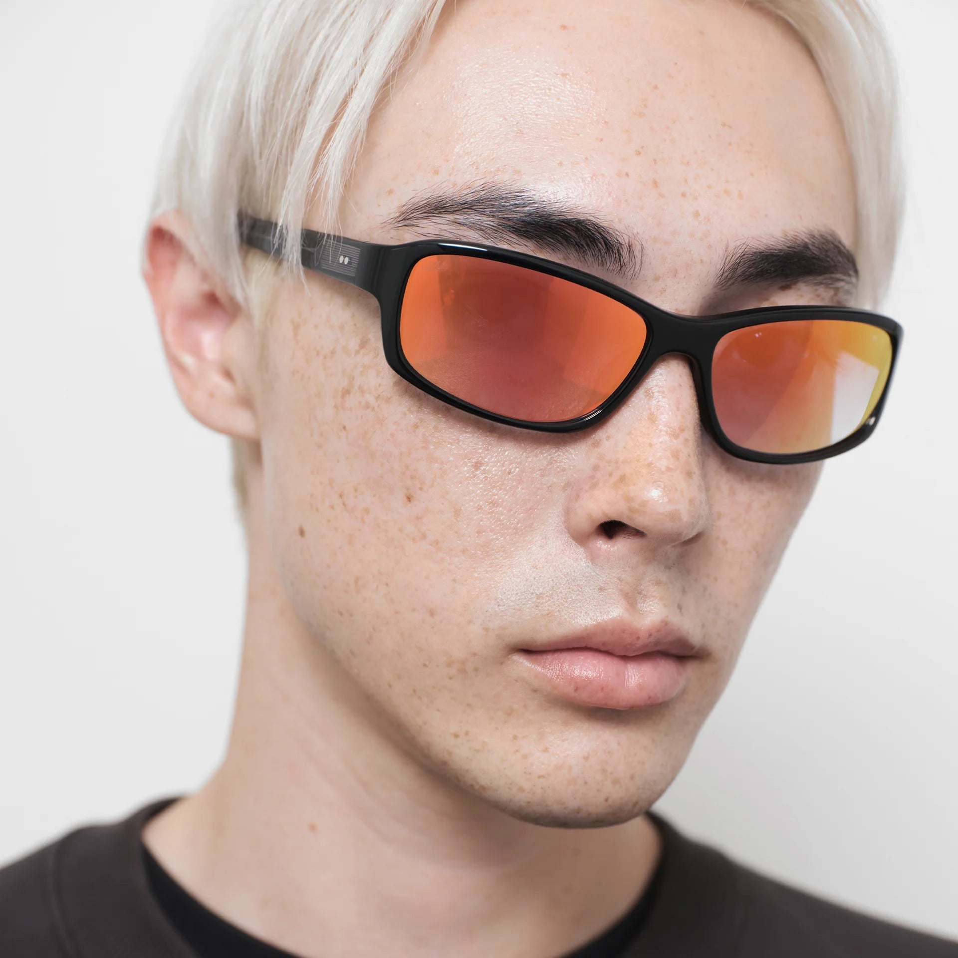 Jet / Black Acetate & Ruby Mirror Lens - Shade Files