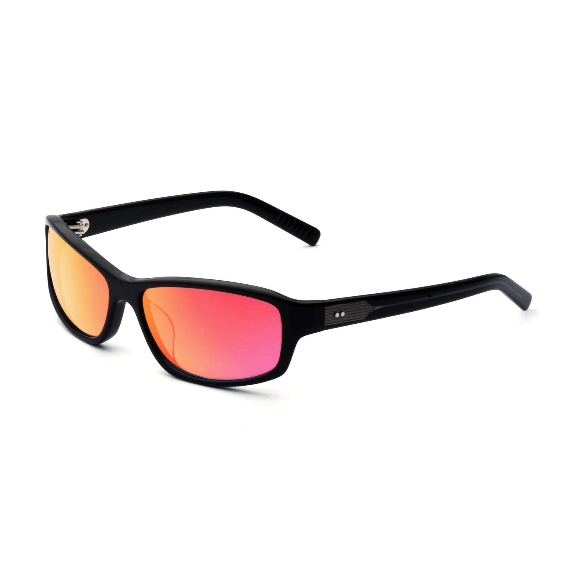 Jet / Black Acetate & Ruby Mirror Lens - Shade Files