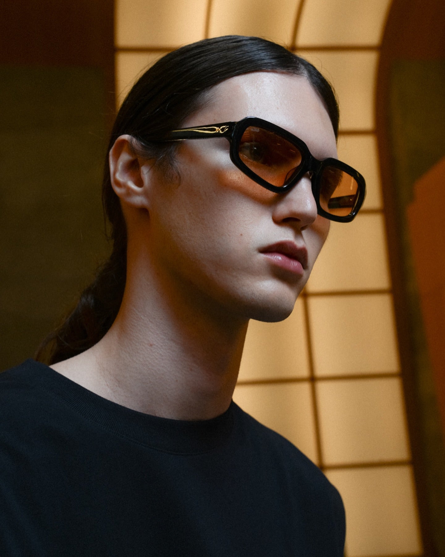 Jupiter / Black Acetate & Orange Lens - Shade Files