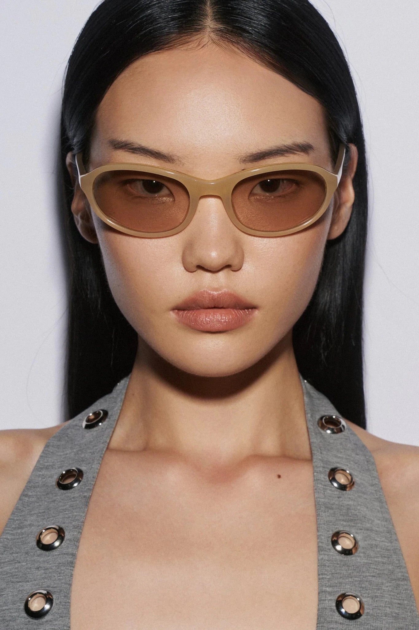 Kebe / Beige & Transperent Gold Lens - Shade Files
