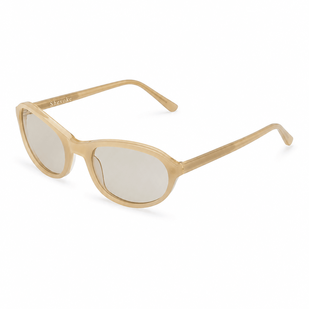 Kebe / Beige & Transperent Gold Lens - Shade Files