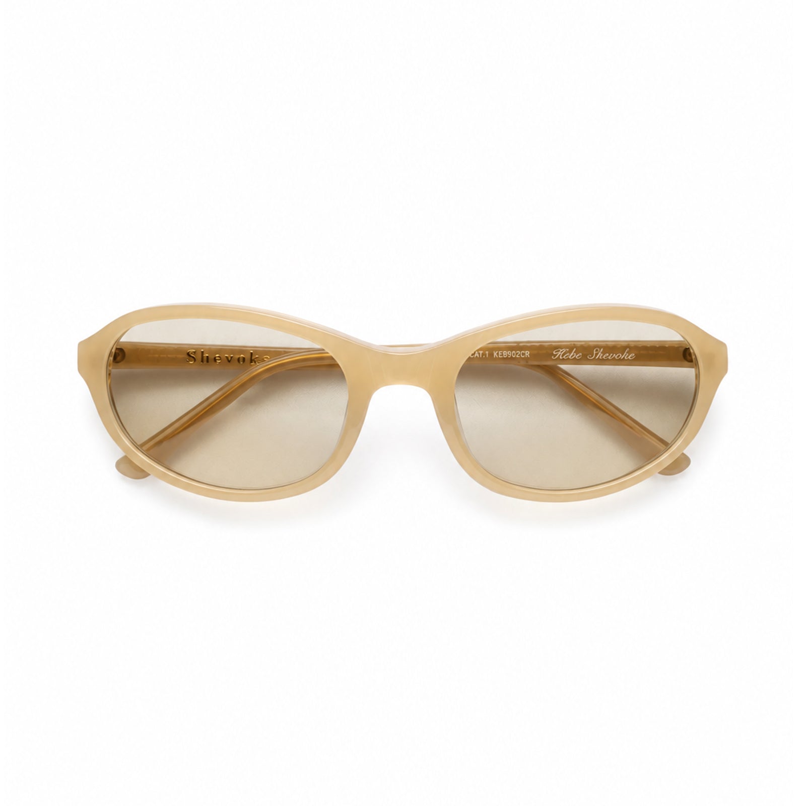 Kebe / Beige & Transperent Gold Lens - Shade Files