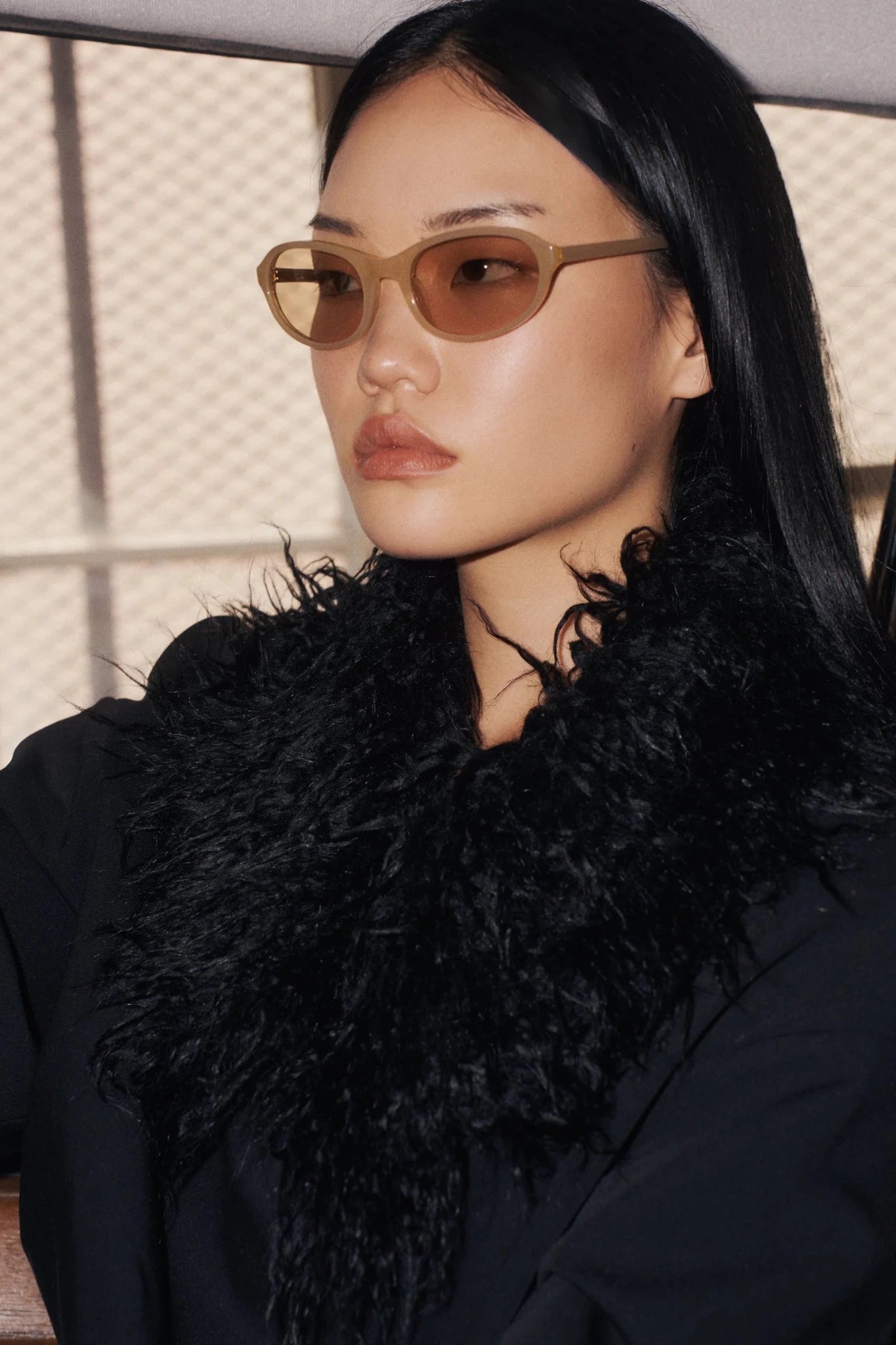 Kebe / Beige & Transperent Gold Lens - Shade Files
