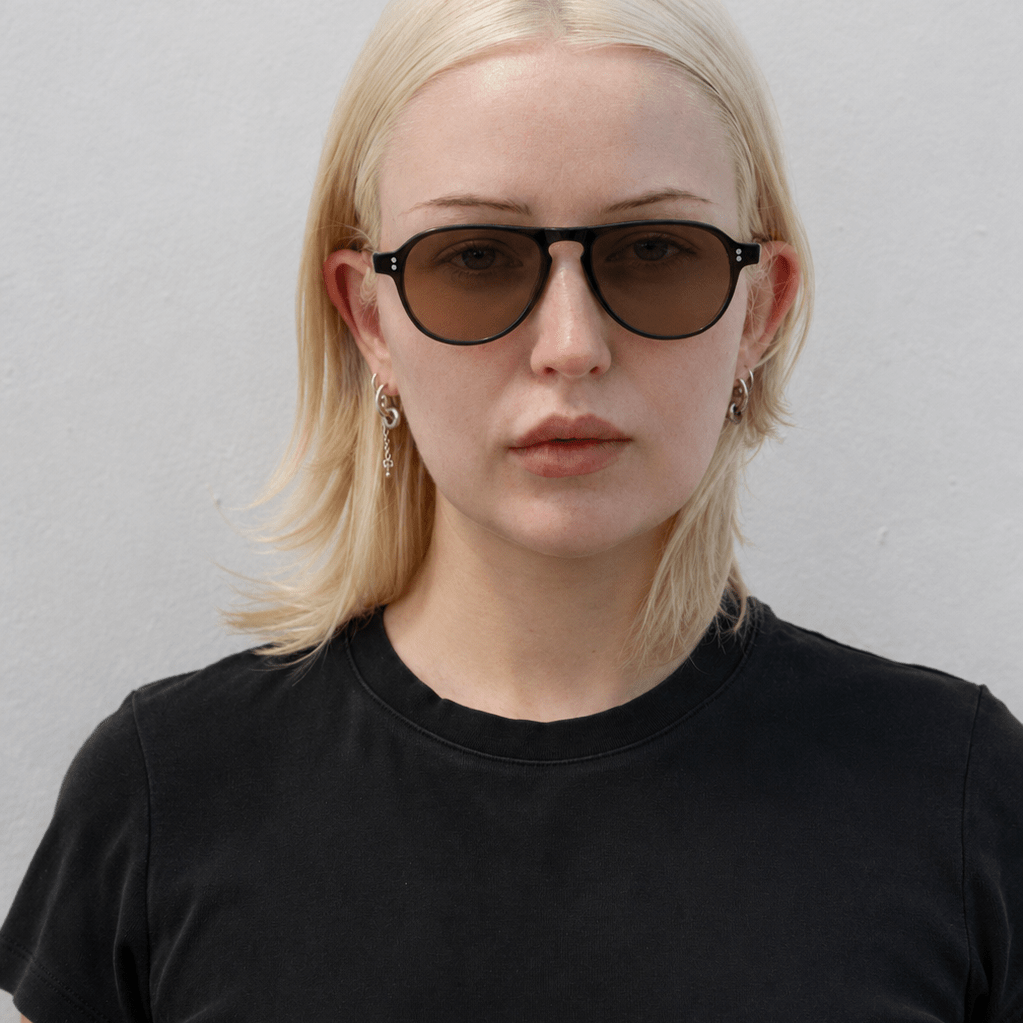 Liam / Black Acetate & Polarised Brown Lens - Shade Files