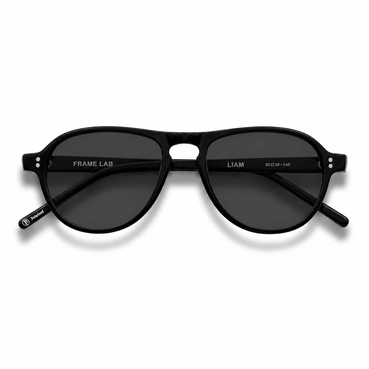 Liam / Black Acetate & Polarised Grey Lens - Shade Files