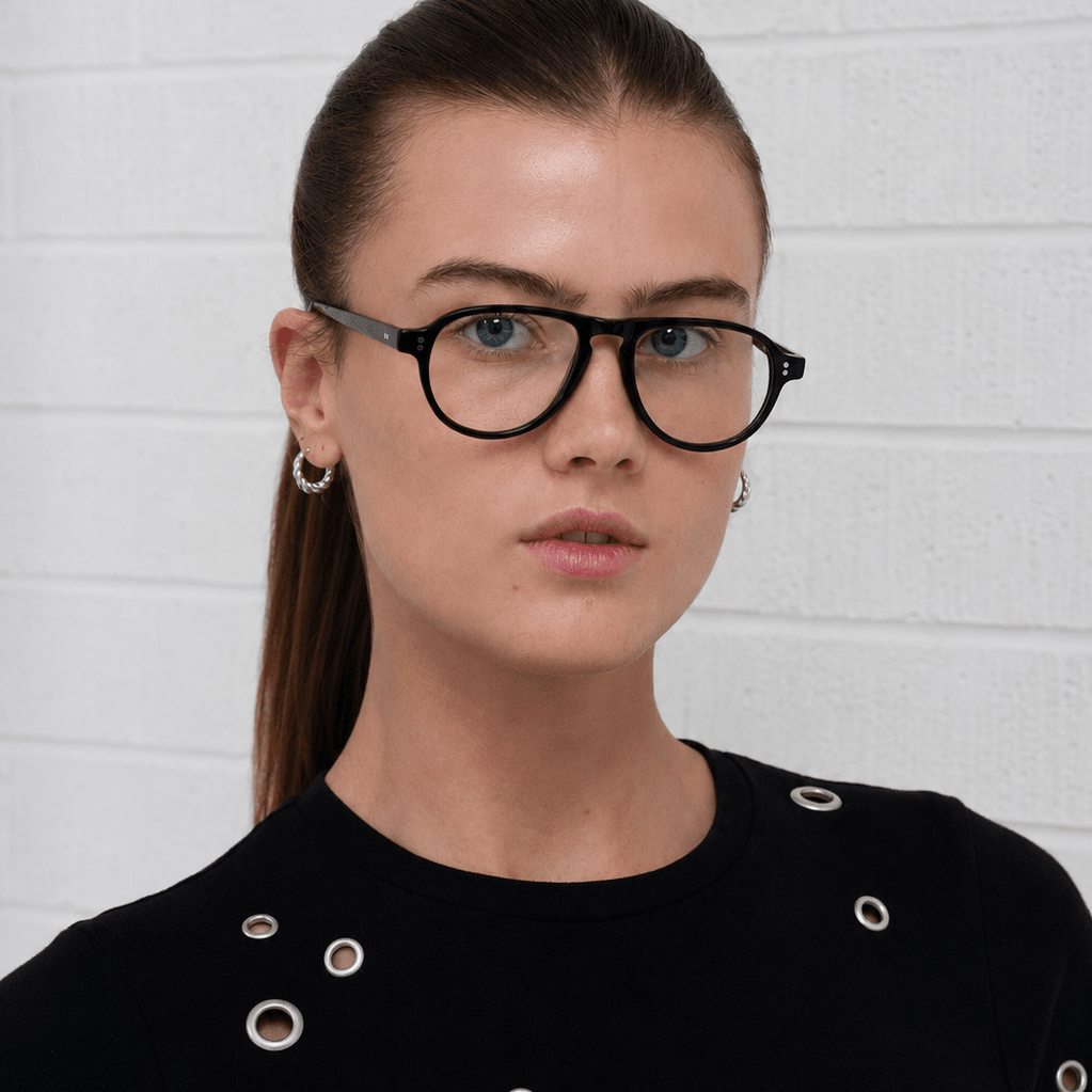 Liam Optical / Black Acetate & Clear Lens - Shade Files