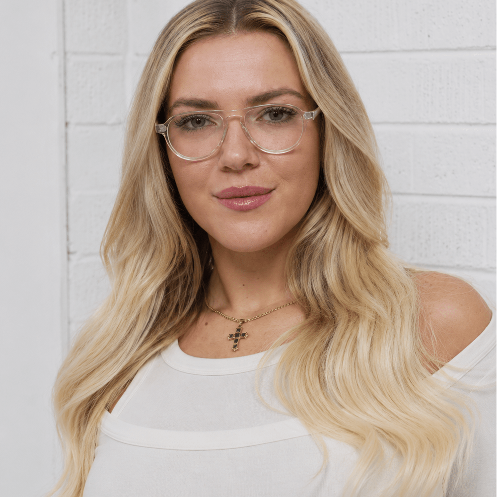 Liam Optical / Blonde Crystal Acetate & Clear Lens - Shade Files